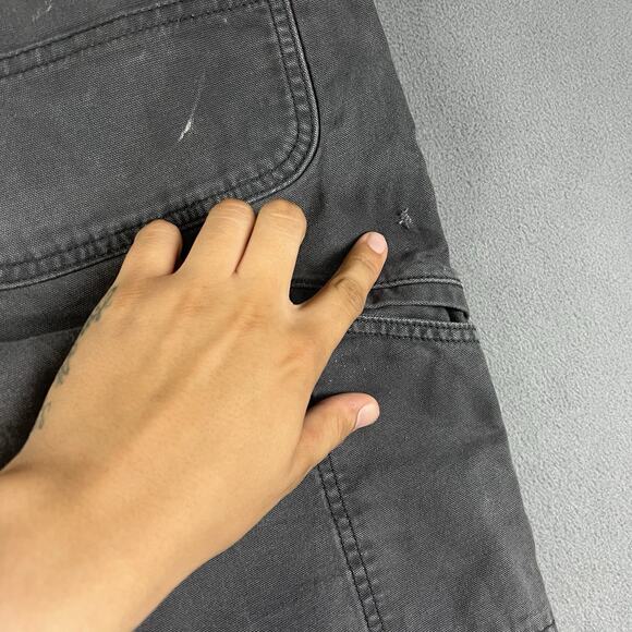 Carhartt Pants Mens 42X29 Gray Double Knee Workwear Grunge Distressed Jeans - Picture 10 of 13